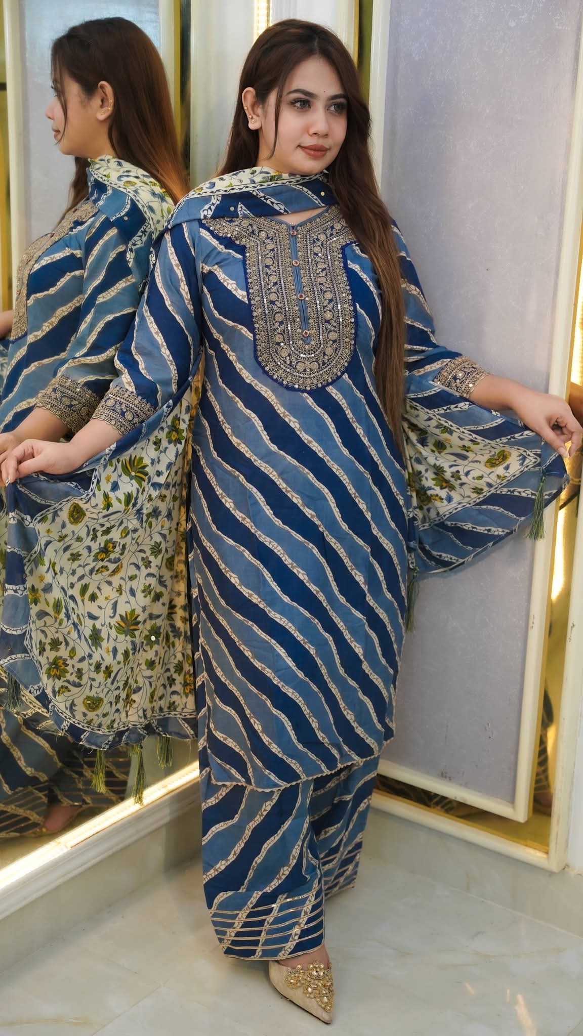 Luxury Boutique printed Cotton luxury 3 piece set